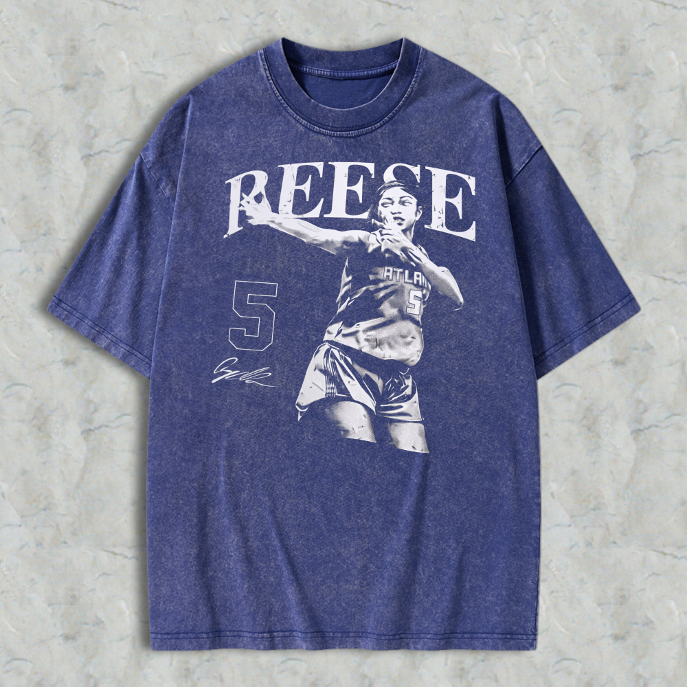 Vintage Washed Basketball Player Silhouette Graphic T-Shirt