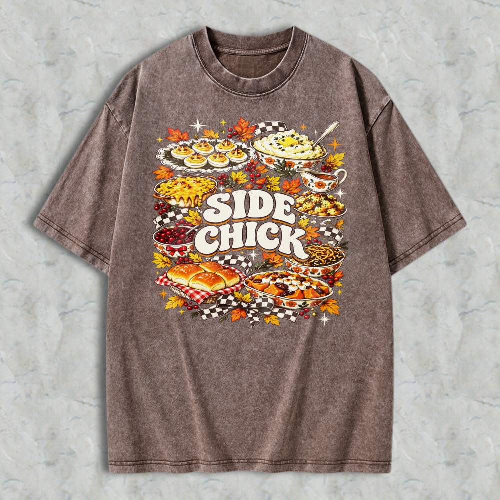 Retro Fall Harvest Thanksgiving Food Casual Tee