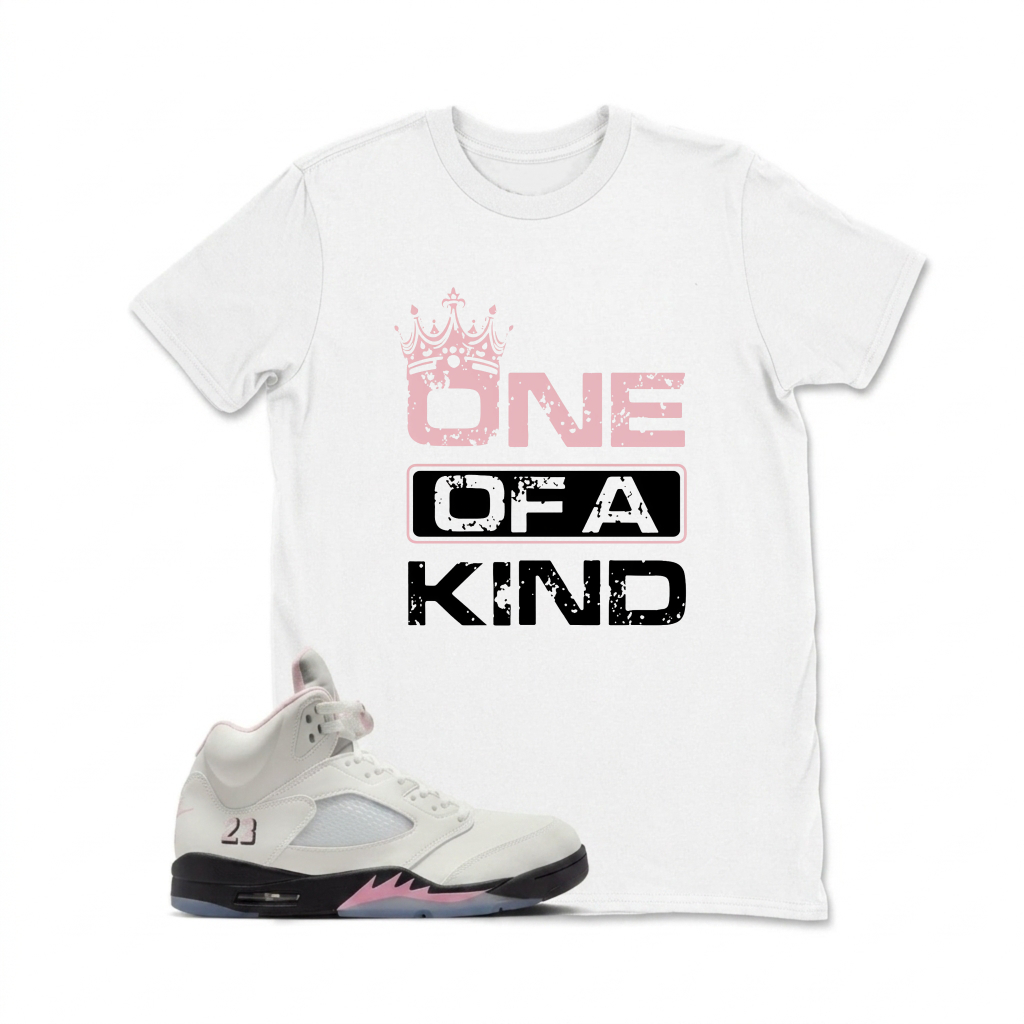 One Of A Kind Crown Sneaker T Shirt Matching  Air Jordan 5 Retro OG AJ5 Medium Soft Pink