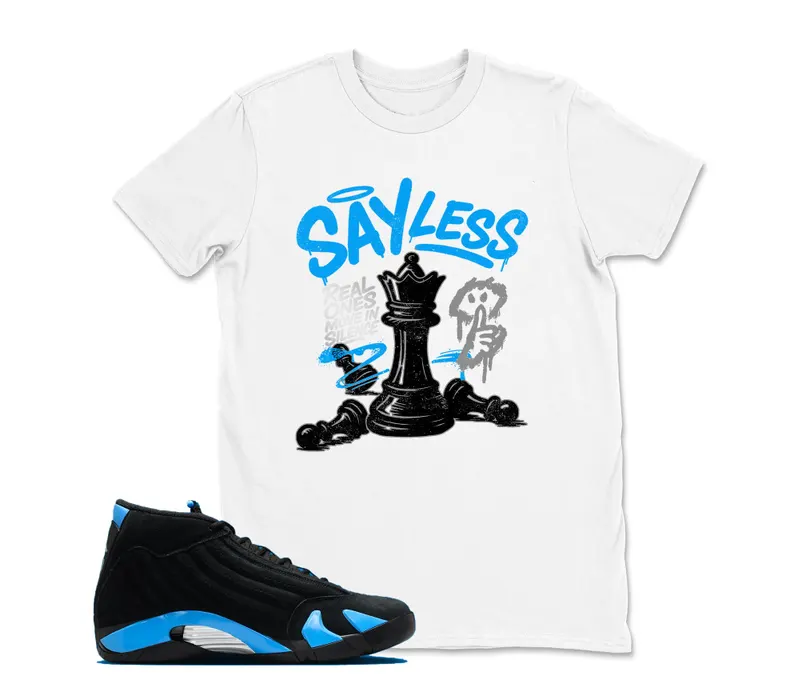 [Copy]Dripping Shoe 14'S Sneaker Tees - Jordan 14 University Blue Matching Sneaker Tee Shirt Black