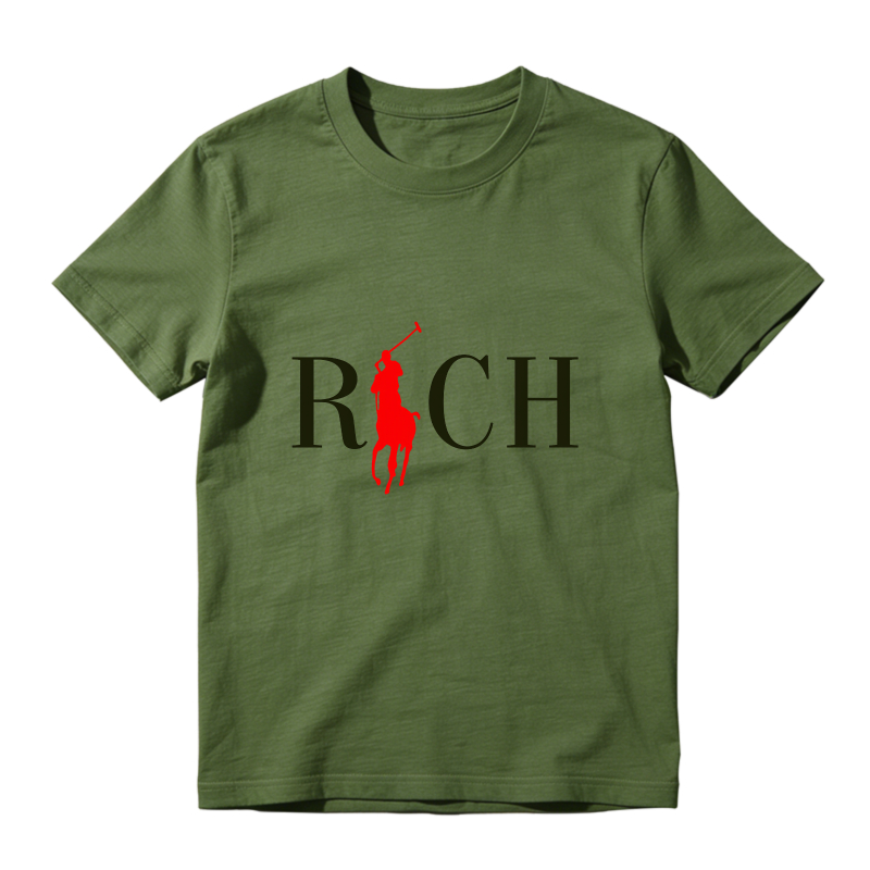 Rich With Red Pony Logo Sneaker T Shirt Matching Jordan 13 OG Chicago Red/White