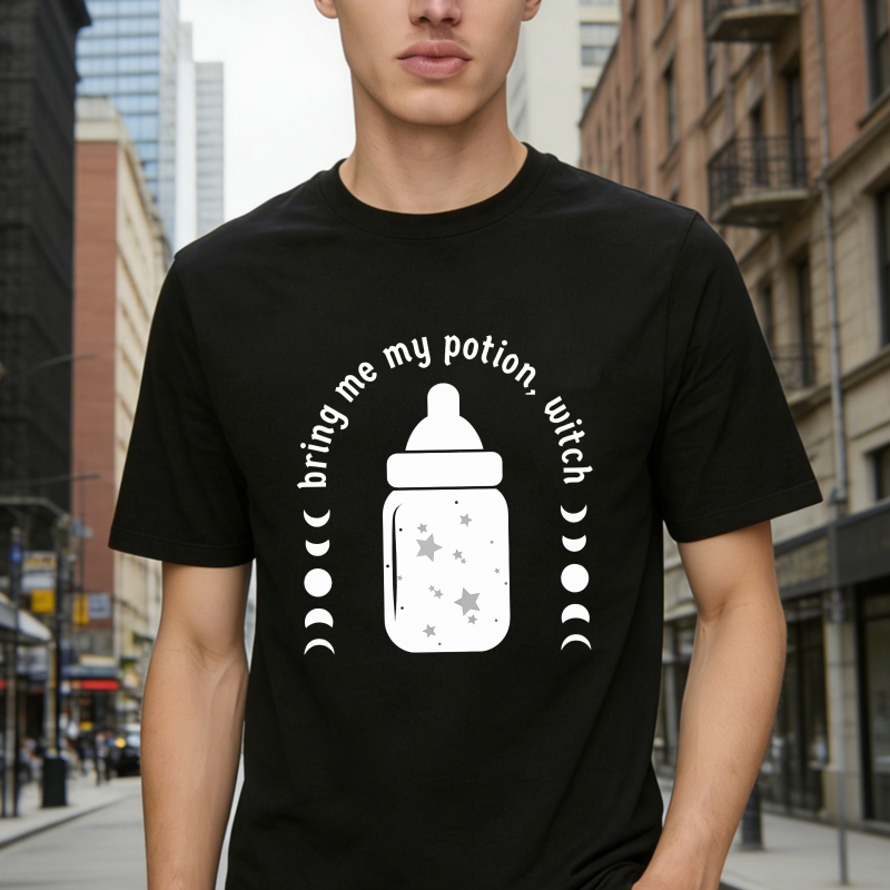 Bring Me My Potion Witch Baby Bottle Moon Phases Stars Unisex Classic T-shirt