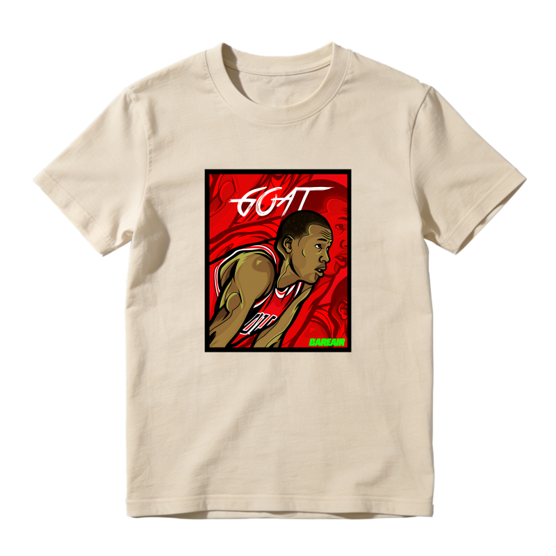 Greatest Of All Time Player Portrait Sneaker T Shirt Matching Jordan 13 OG Chicago Red/White