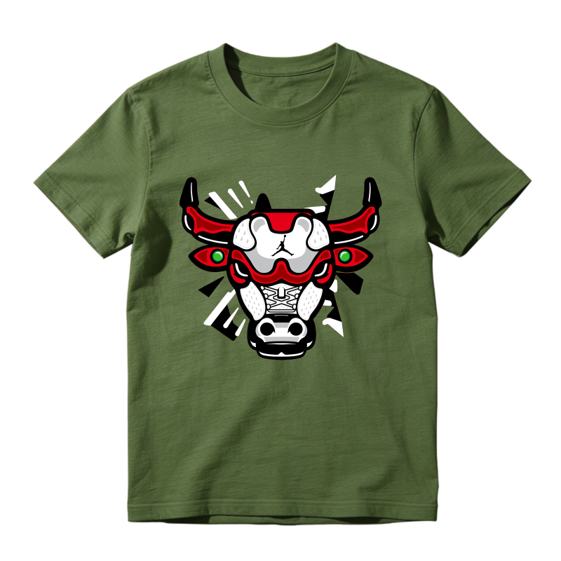 Bulls Head With Red And Black Details Shirt To Match Air Jordan 13 Chicago - Sneaker Match Shirt