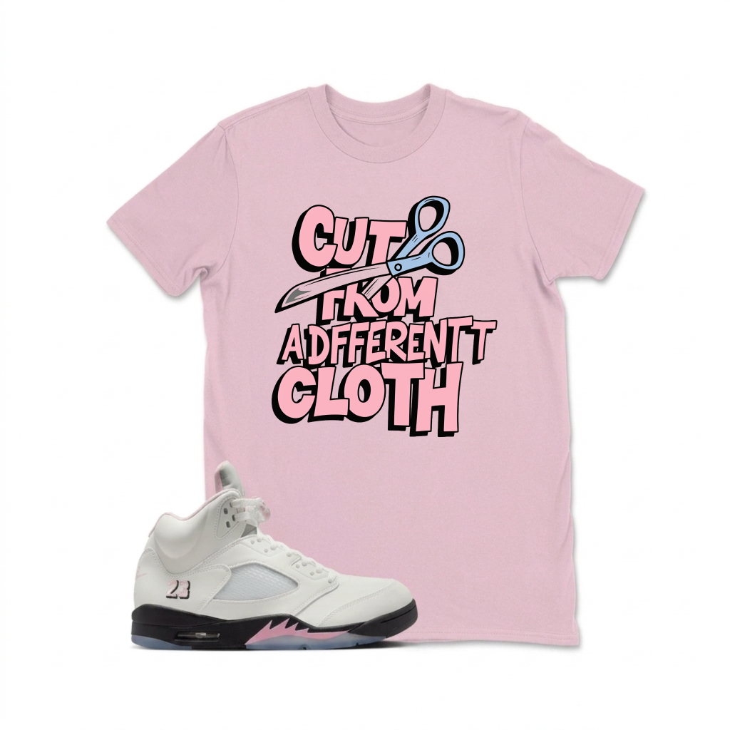 Cut From A Different Cloth Sneaker T Shirt Matching (1) Air Jordan 5 Retro OG AJ5 Medium Soft Pink