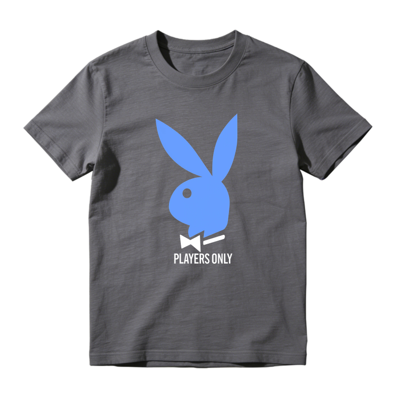 Blue Bunny With Bow Tie Players Only Shirt To Match Jordan 14 Black And University Blue - Sneaker Match Shirt