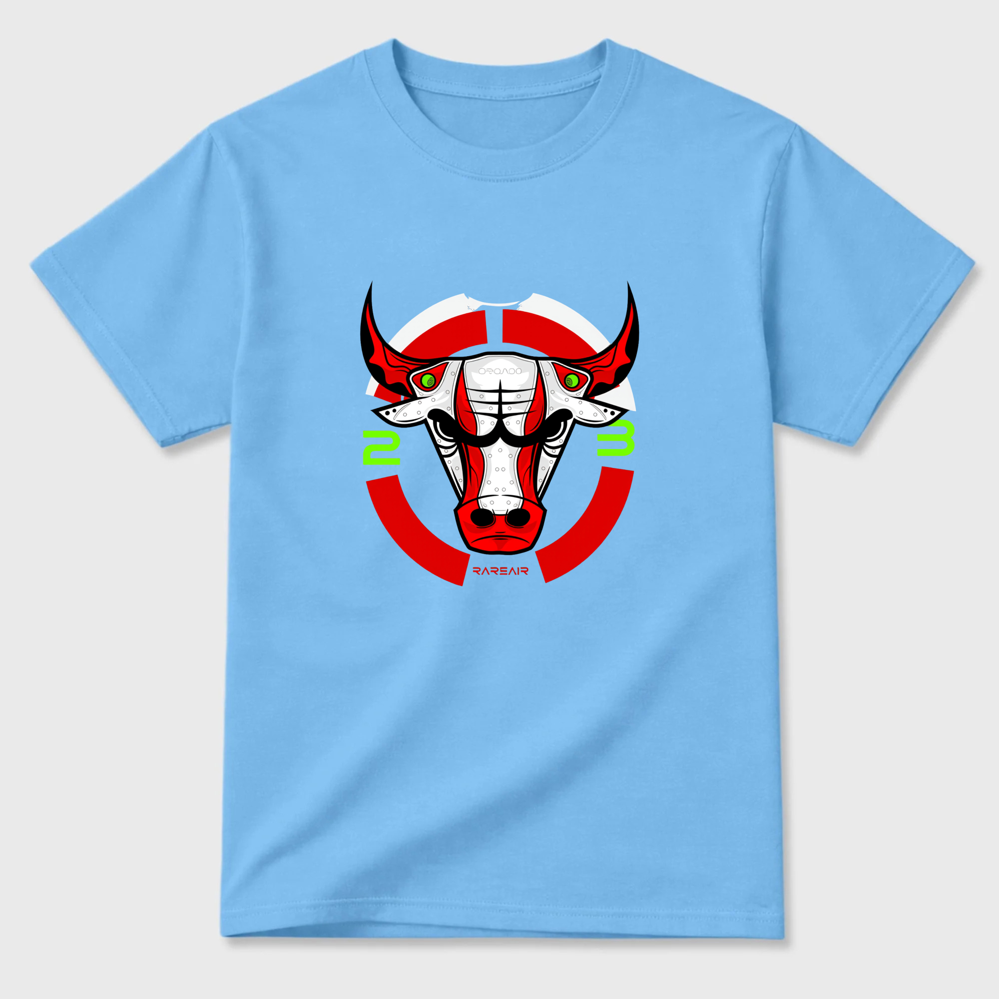 Bull Head With Red Horns And Numbers Sneaker T Shirt Matching Jordan 13 OG Chicago Red/White