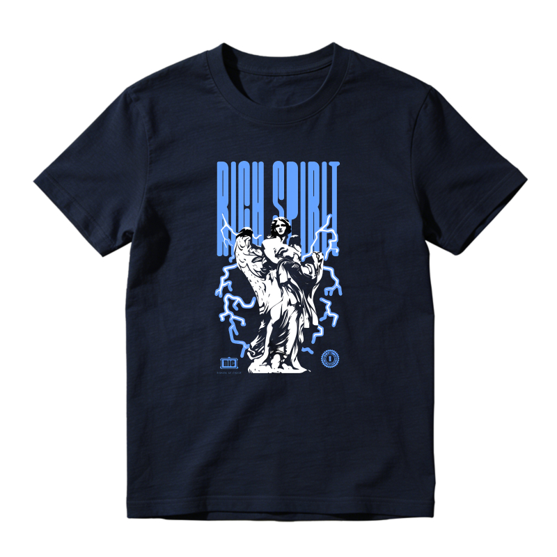 Rich Spirit Lightning Warrior Design Sneaker T Shirt Matching Jordan 14 University Blue