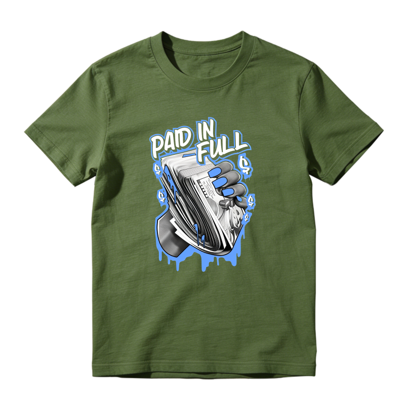 Paid In Full Money Stack Sneaker T Shirt Matching Jordan 14 University Blue