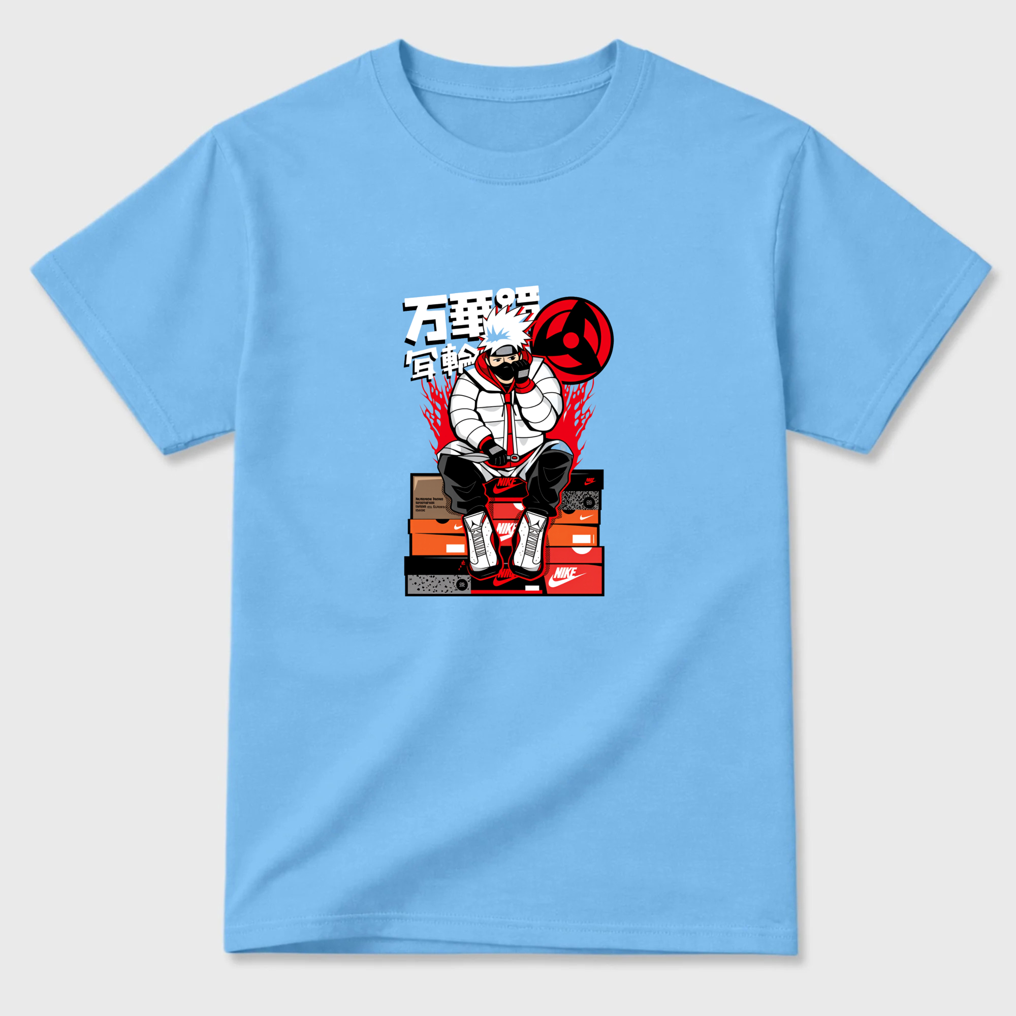 Manga Character Sitting On Boxes Sneaker T Shirt Matching Jordan 13 OG Chicago Red/White