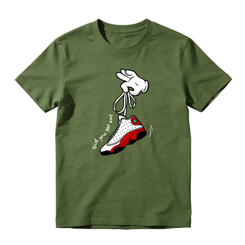 Cartoon Hands Sneaker T Shirt Matching Jordan 13 OG Chicago Red/White