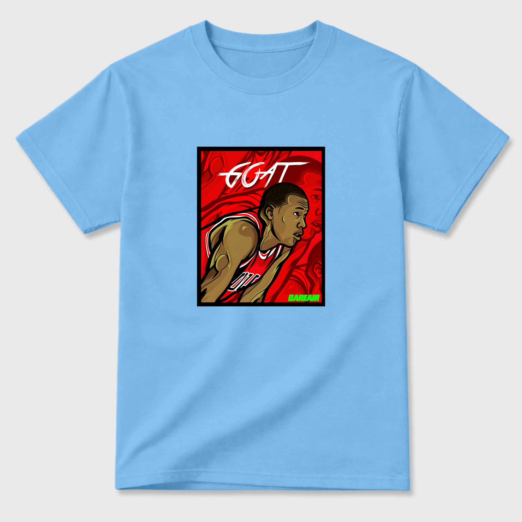 Greatest Of All Time Player Portrait Sneaker T Shirt Matching Jordan 13 OG Chicago Red/White