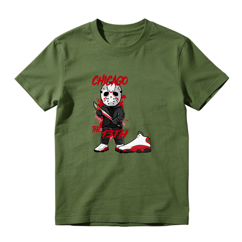 Chicago The 13th Jason Sneaker T Shirt Matching Jordan 13 OG Chicago Red/White