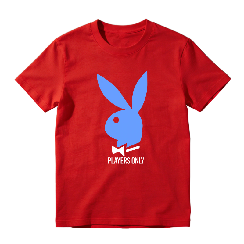 Blue Bunny With Bow Tie Players Only Shirt To Match Jordan 14 Black And University Blue - Sneaker Match Shirt