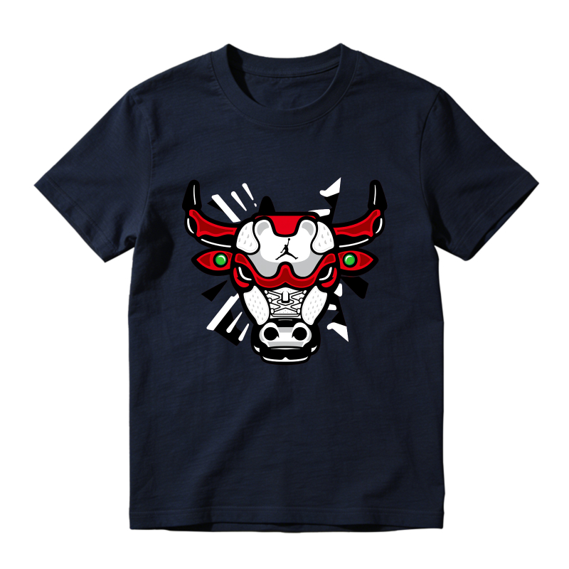 Bulls Head With Red And Black Details Shirt To Match Air Jordan 13 Chicago - Sneaker Match Shirt