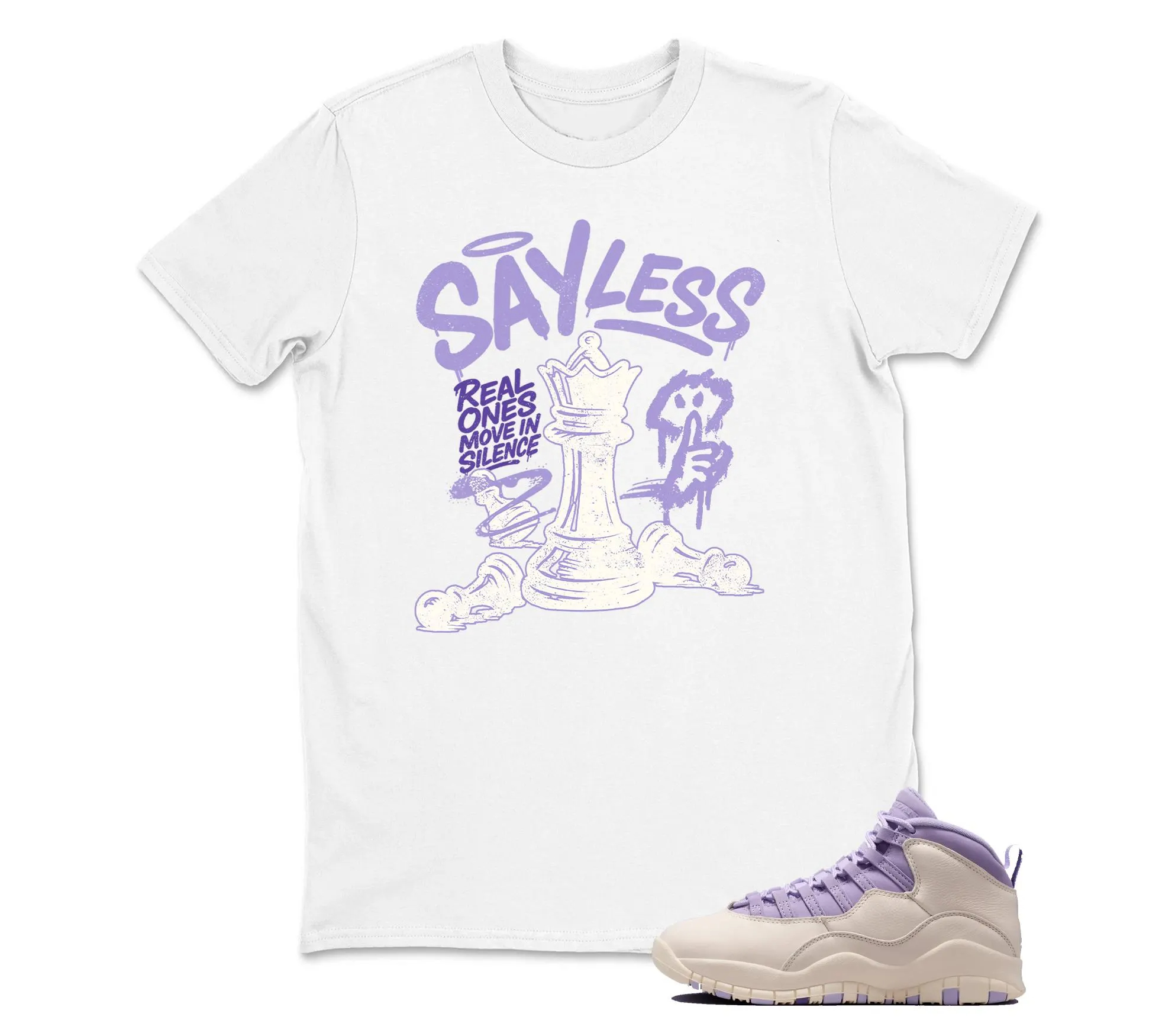 TeeAJX Sayless - 10 Hydrangeas Chalk Wild Grape Lavender Air T Shirt Match Jordan 11