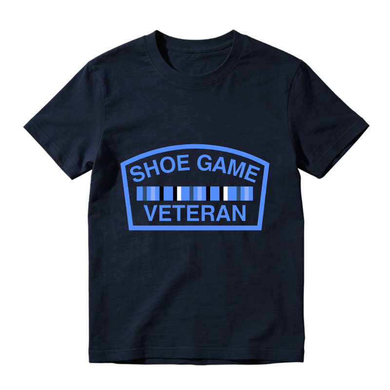 Shoe Game Veteran Patch Sneaker T Shirt Matching Jordan 14 University Blue