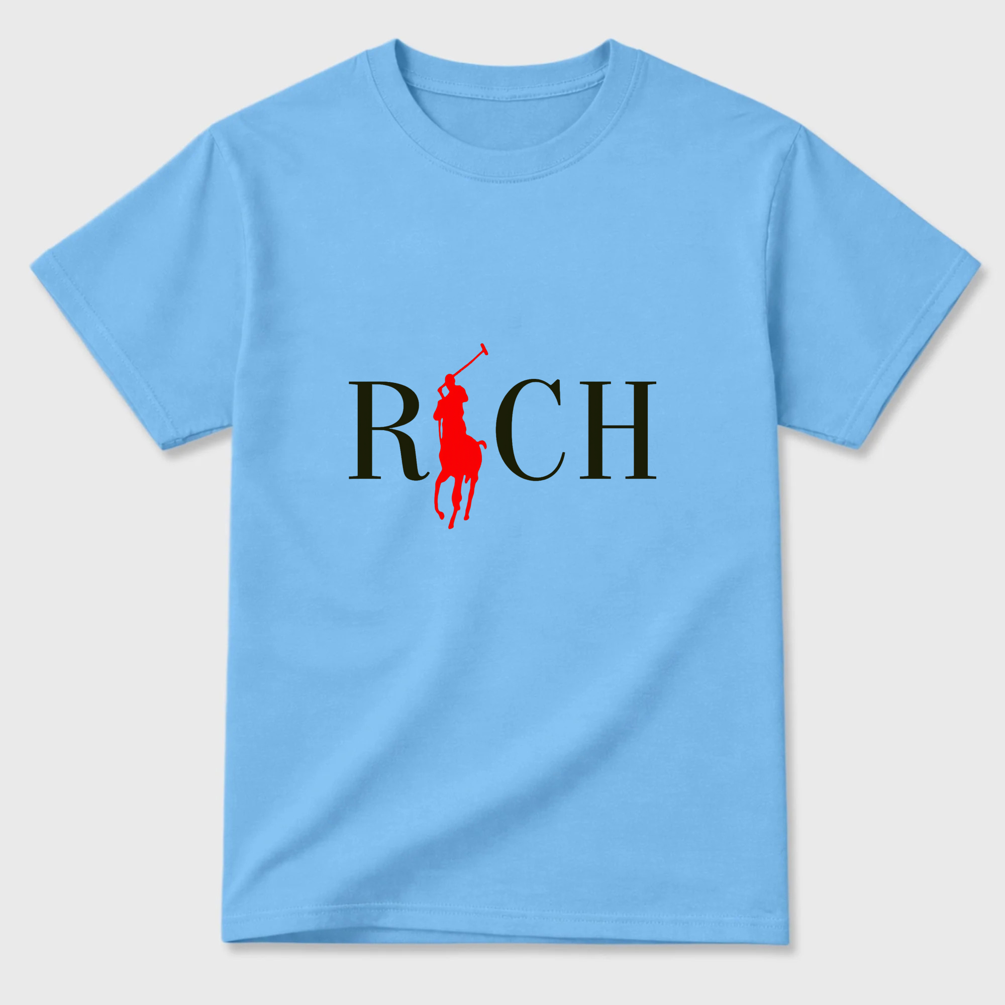 Rich With Red Pony Logo Sneaker T Shirt Matching Jordan 13 OG Chicago Red/White