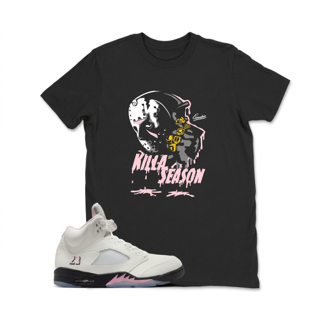 Killa Season Drip Design Sneaker T Shirt Matching  Air Jordan 5 Retro OG AJ5 Medium Soft Pink