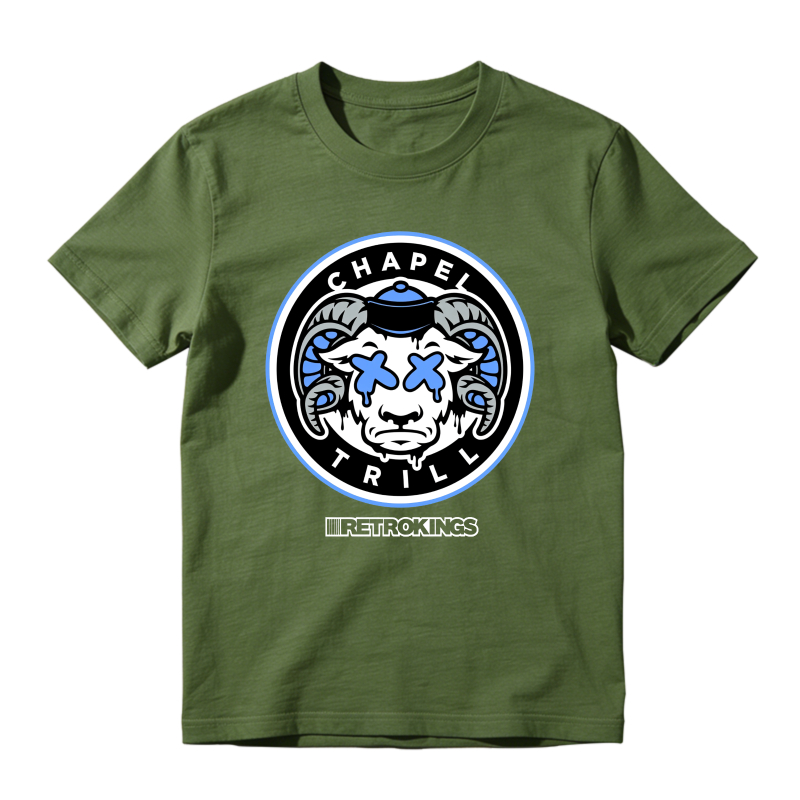 Chapel Trill Ram Logo Design Sneaker T Shirt Matching Jordan 14 University Blue