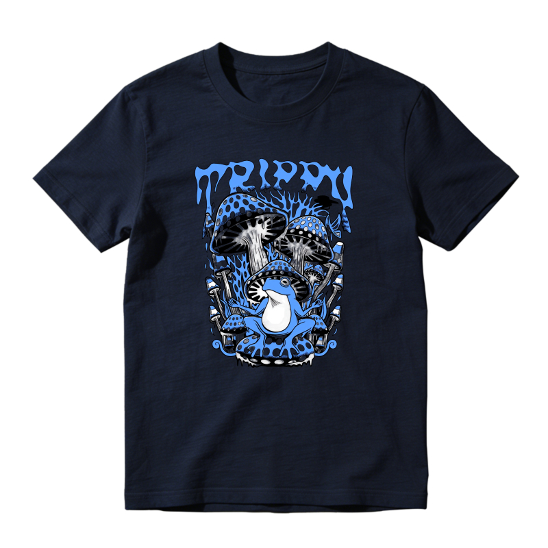 Trippy Mushroom Dragon Art Sneaker T Shirt Matching Jordan 14 University Blue