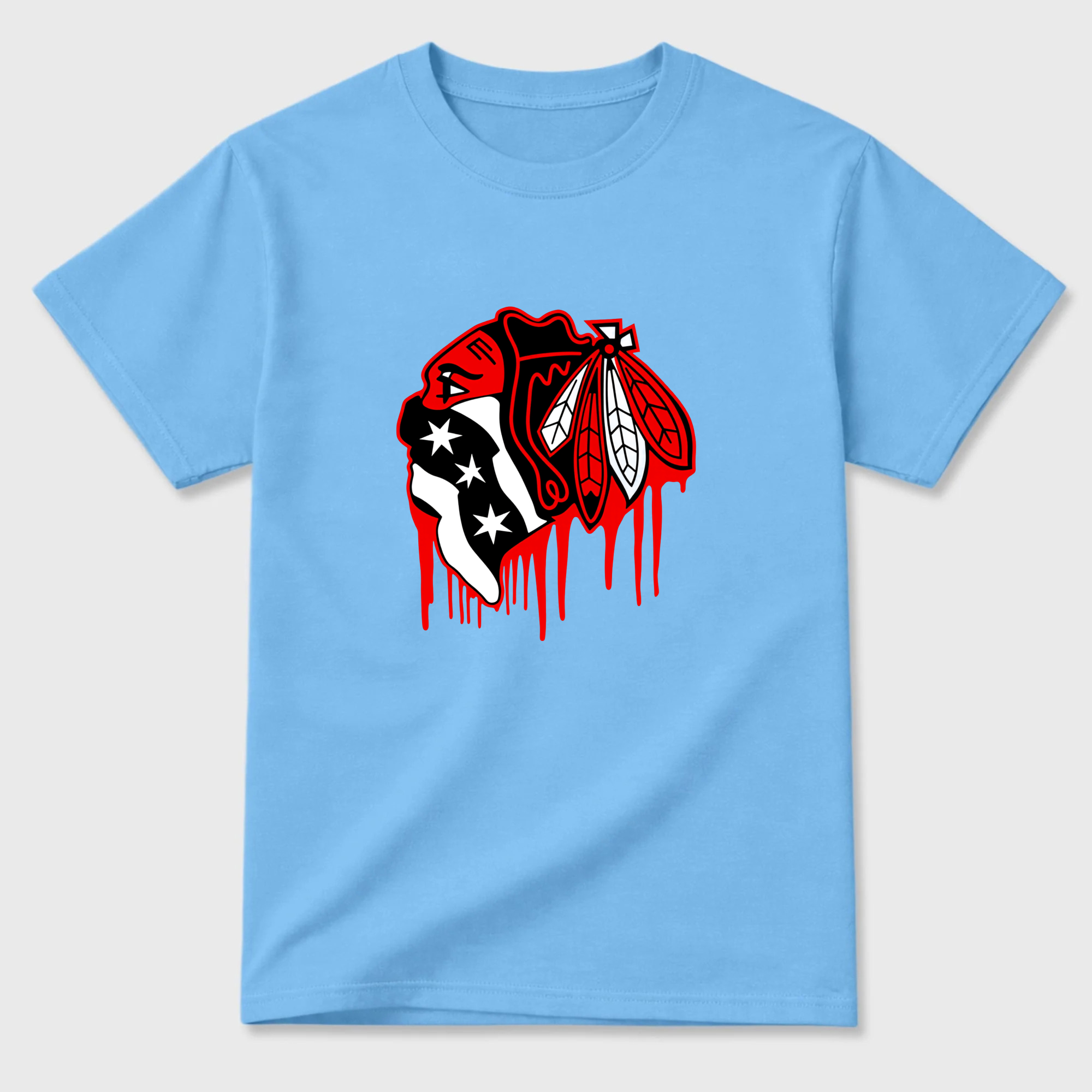 Chicago Blackhawks Logo Design Sneaker T Shirt Matching Jordan 13 OG Chicago Red/White