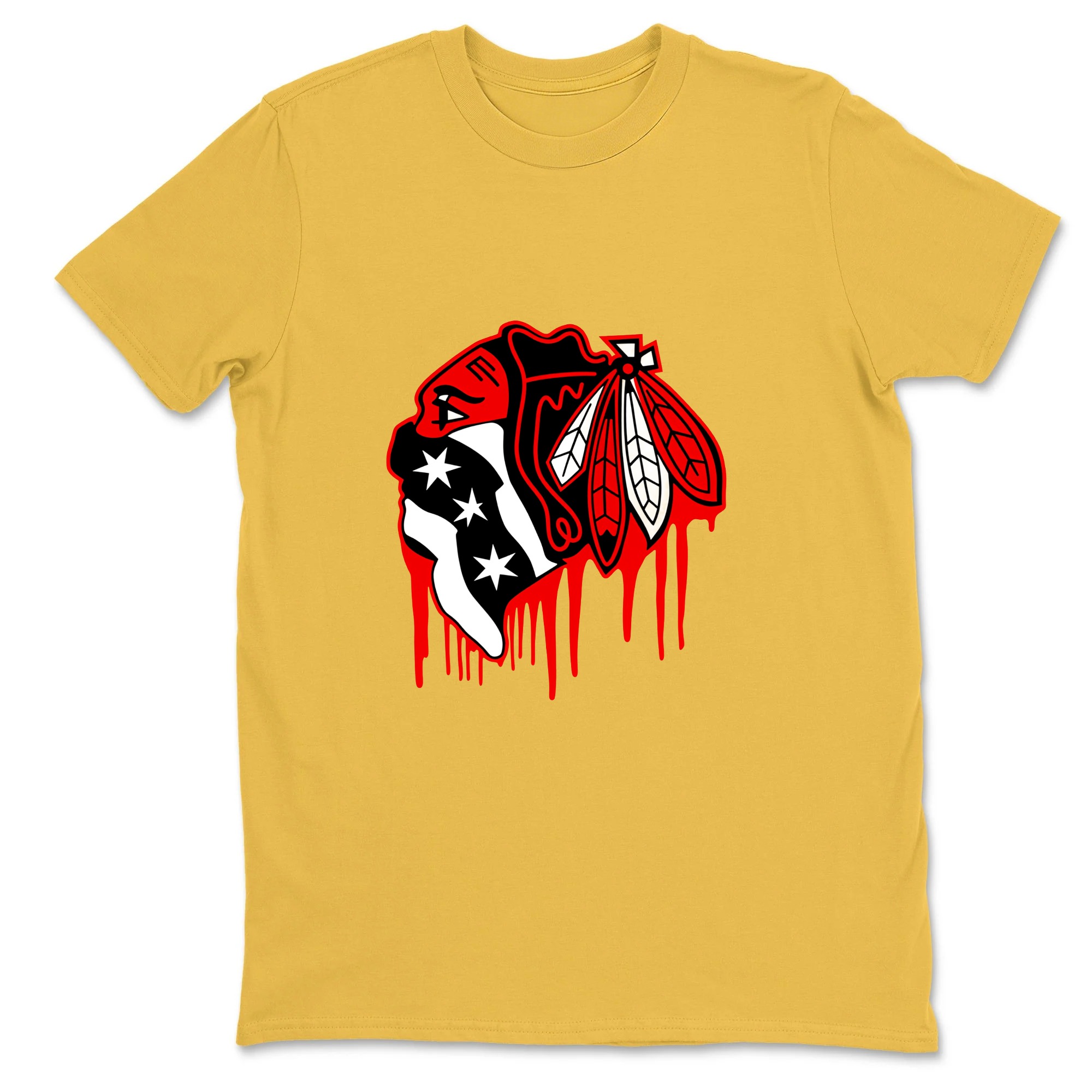 Chicago Blackhawks Logo Design Sneaker T Shirt Matching Jordan 13 OG Chicago Red/White