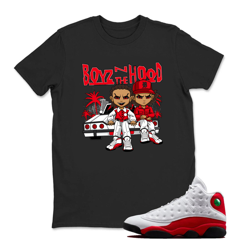 Boyz In The Hood Cartoon Characters Sneaker T Shirt Matching Jordan 13 OG Chicago Red/White