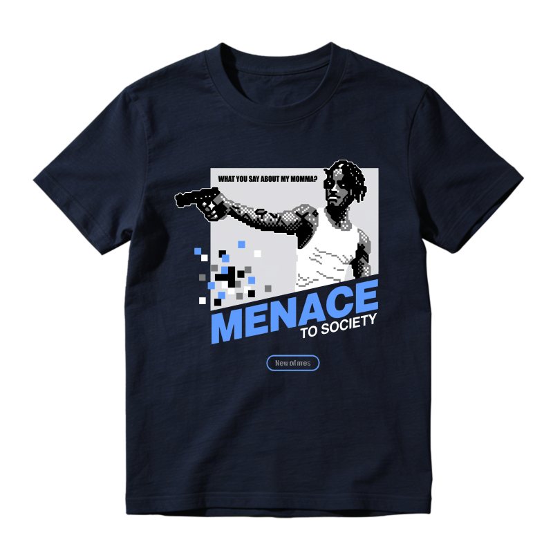 Menace To Society Design Sneaker T Shirt Matching Jordan 14 University Blue