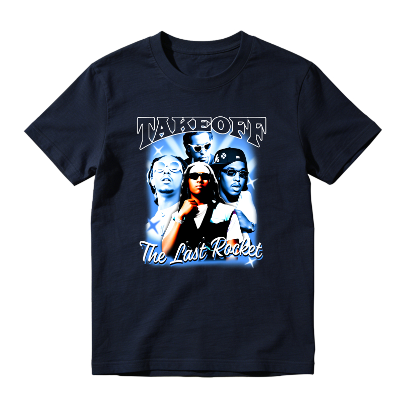 Takeoff The Last Rocket Sneaker T Shirt Matching Jordan 14 University Blue