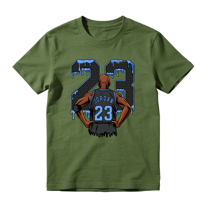 Jordan Number Twenty Three Drip Design Sneaker T Shirt Matching Jordan 14 University Blue