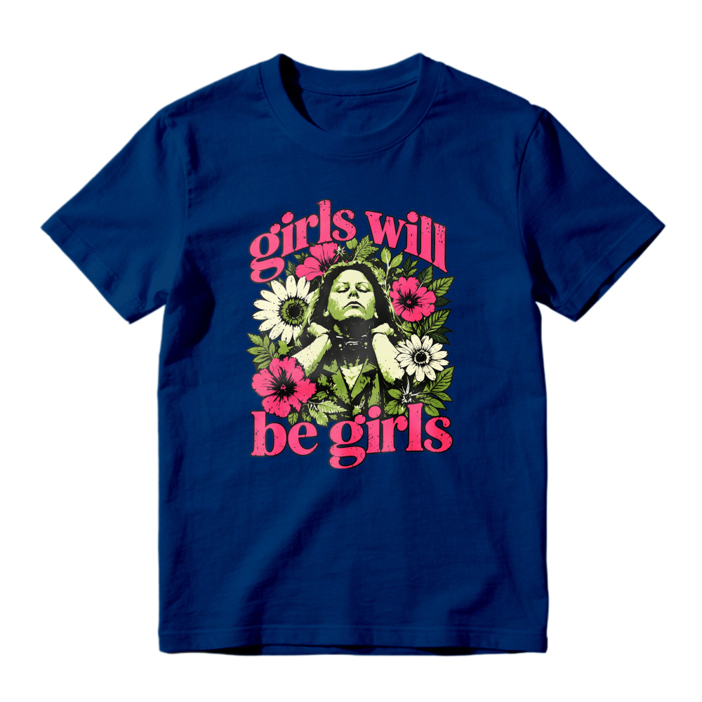Girls Will Be Girls Floral Witch Graphic T-shirt