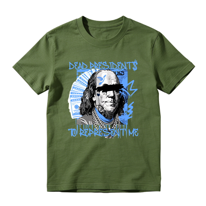 Dead Presidents To Represent Me Sneaker T Shirt Matching Jordan 14 University Blue