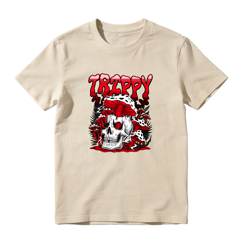 Skull Mushroom Red Text Pattern Sneaker T Shirt Matching Jordan 13 OG Chicago Red/White