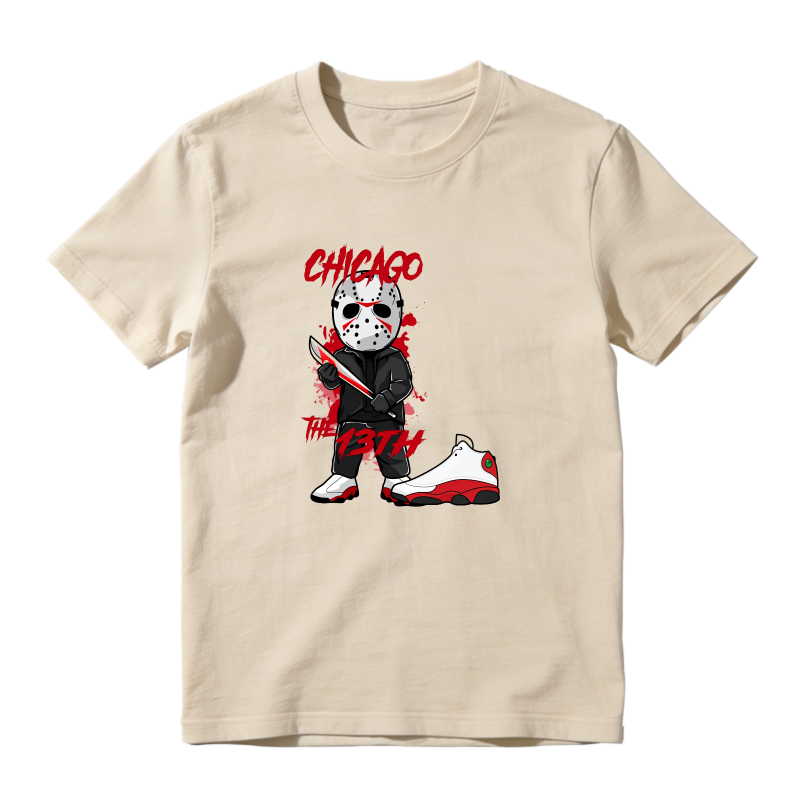 Chicago The 13th Jason Sneaker T Shirt Matching Jordan 13 OG Chicago Red/White