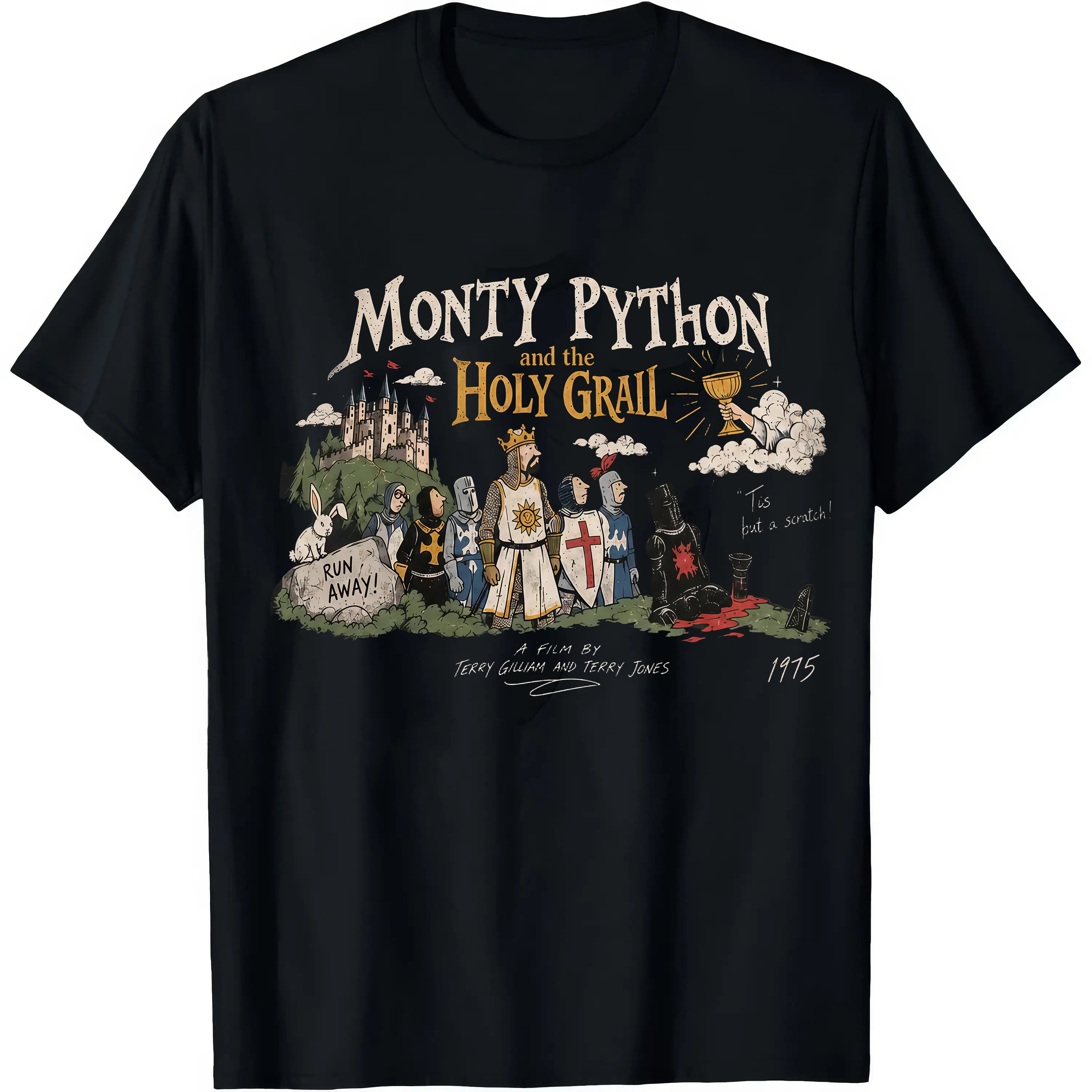 1975 British Comedy Graphic Tee,Funny Cult Cinema Apparel, Classic Movie Gift for Men and Women