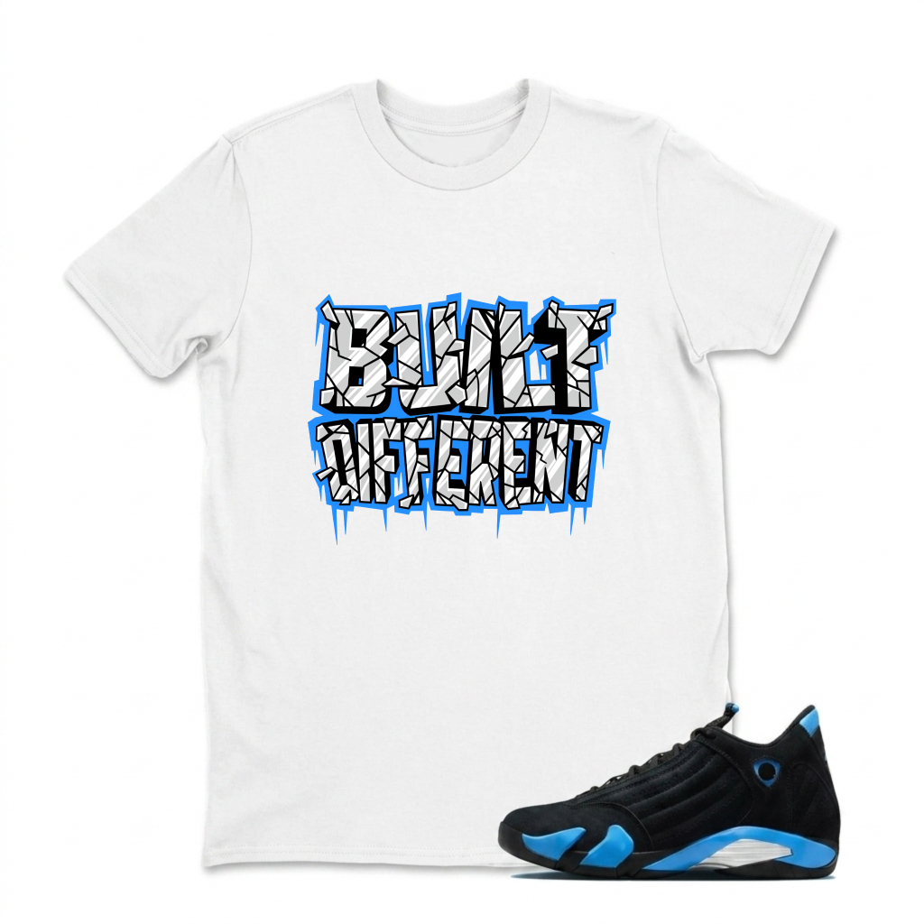 Built Different Sneaker T Shirt Matching Jordan 14 University Blue