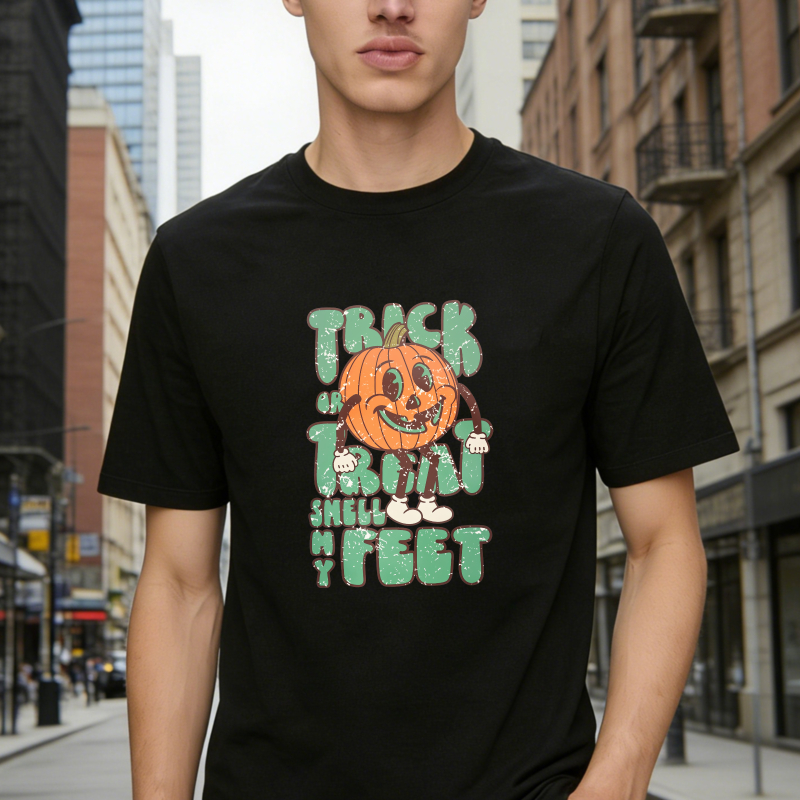 Trick Or Treat Smells Like My Feet Funny Halloween Pumpkin Unisex Classic T-shirt