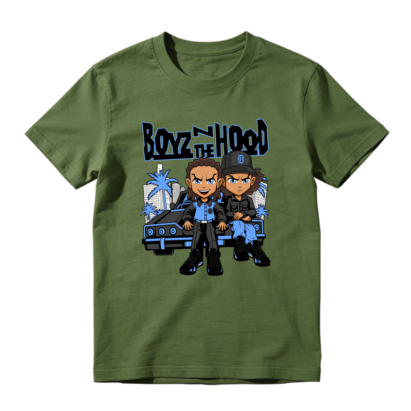 Boyz The Hood Cartoon Characters Car Sneaker T Shirt Matching Jordan 14 University Blue
