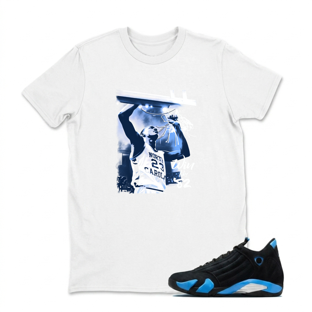 Win Like 52 Basketball Player Sneaker T Shirt Matching Jordan 14 University Blue