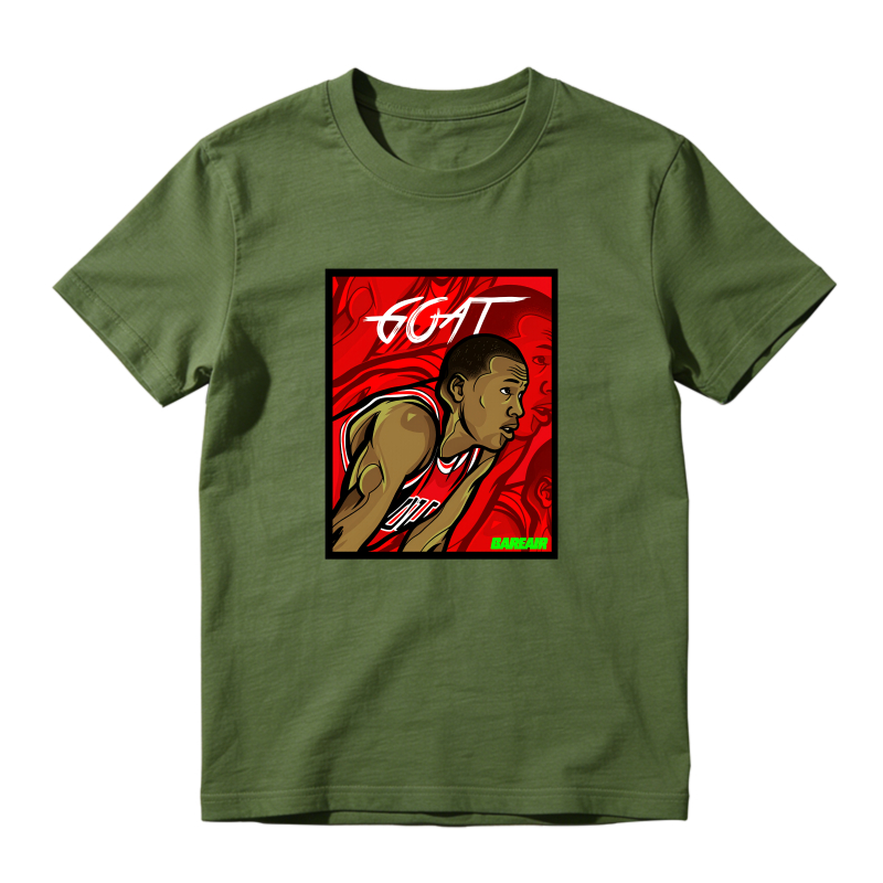 Greatest Of All Time Player Portrait Sneaker T Shirt Matching Jordan 13 OG Chicago Red/White