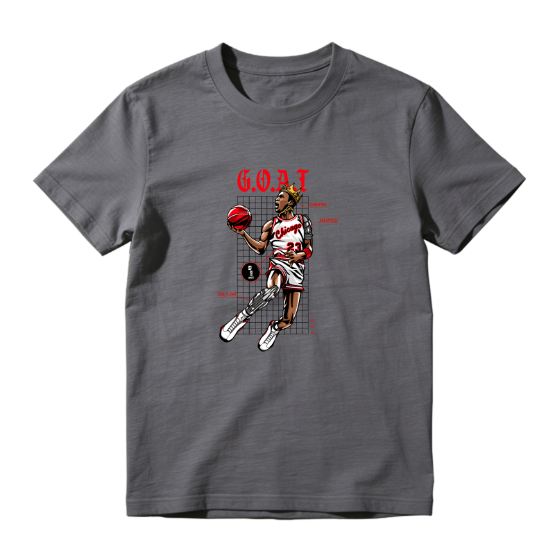 Basketball Player In Action Pose Sneaker T Shirt Matching Jordan 13 OG Chicago Red/White