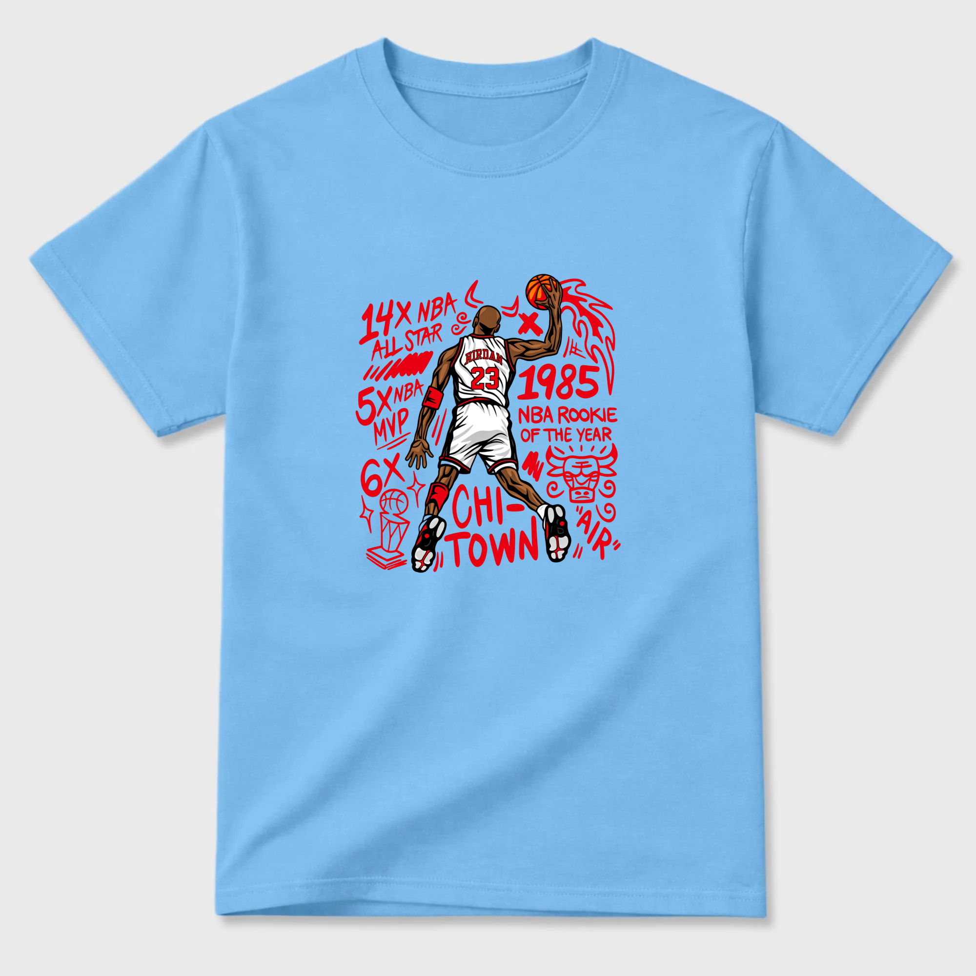 Michael Jordan Basketball Legend Iconic Jersey Sneaker T Shirt Matching Jordan 13 OG Chicago Red/White