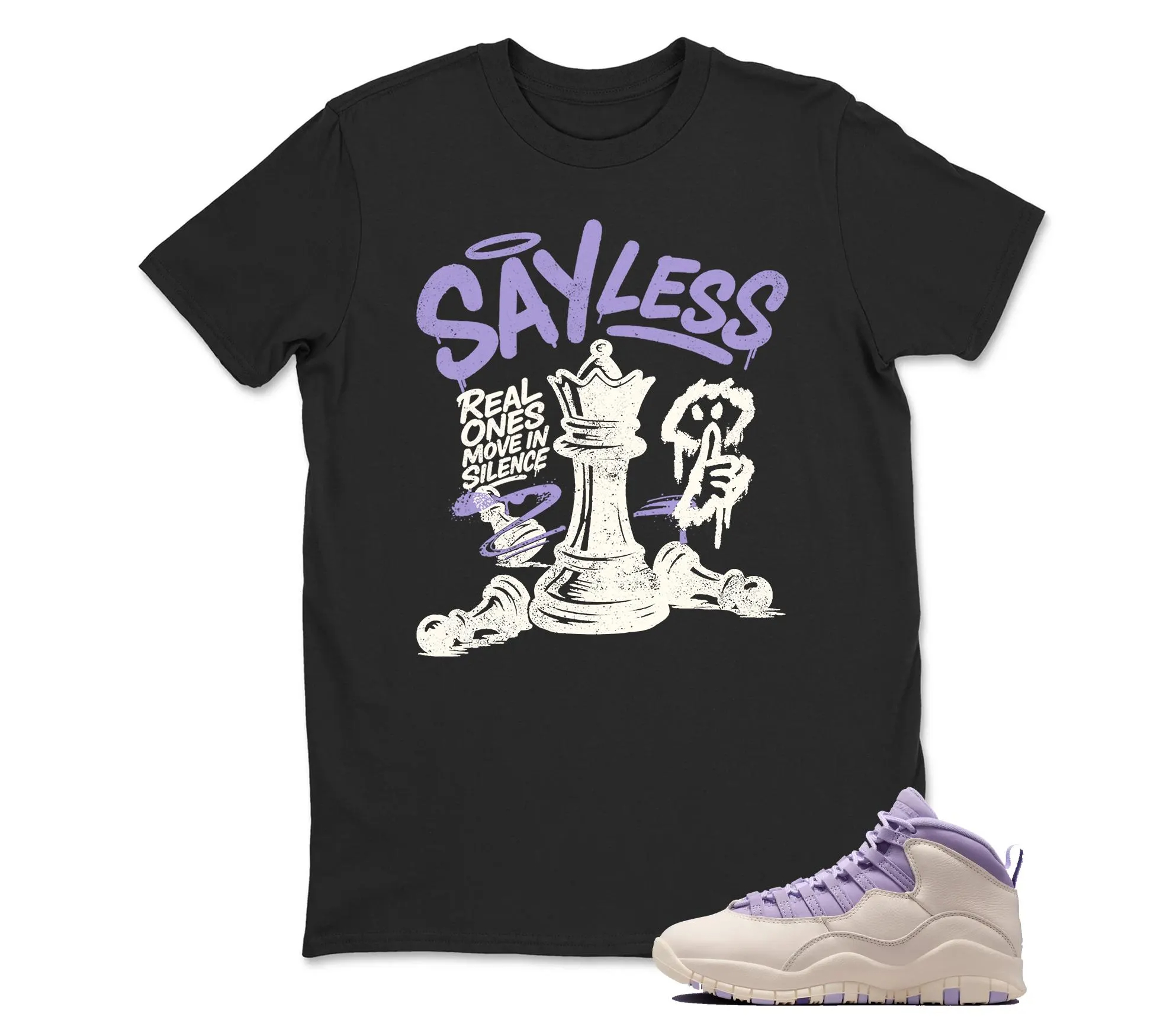 TeeAJX Sayless - 10 Hydrangeas Chalk Wild Grape Lavender Air T Shirt Match Jordan 11