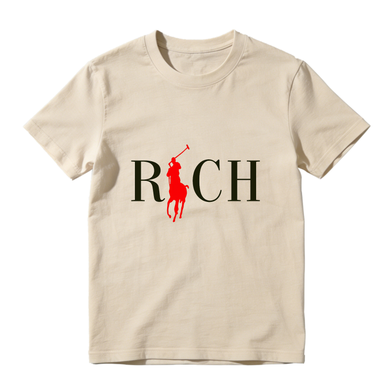 Rich With Red Pony Logo Sneaker T Shirt Matching Jordan 13 OG Chicago Red/White