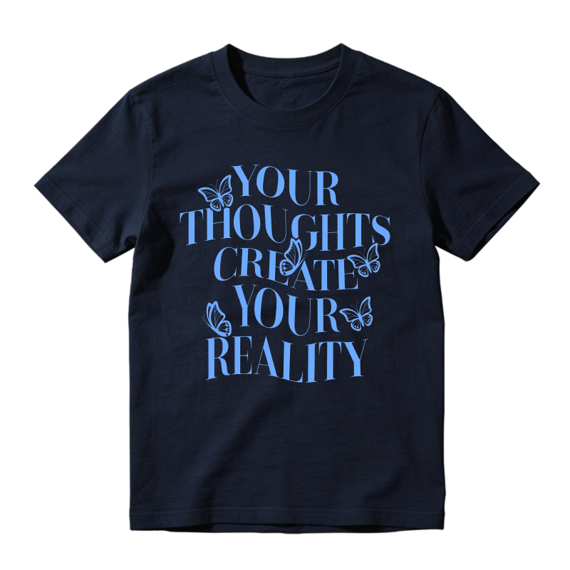 Your Thoughts Create Your Reality Sneaker T Shirt Matching Jordan 14 University Blue