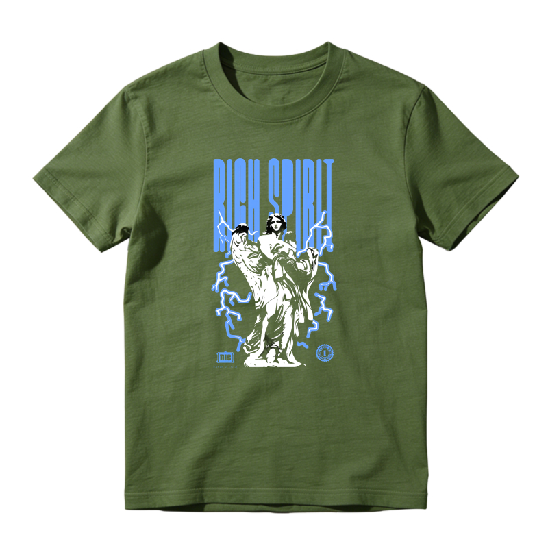 Rich Spirit Lightning Warrior Design Sneaker T Shirt Matching Jordan 14 University Blue