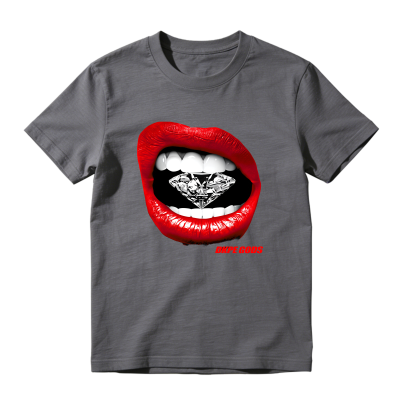 Red Lips Diamond Teeth Design Sneaker T Shirt Matching Jordan 13 OG Chicago Red/White