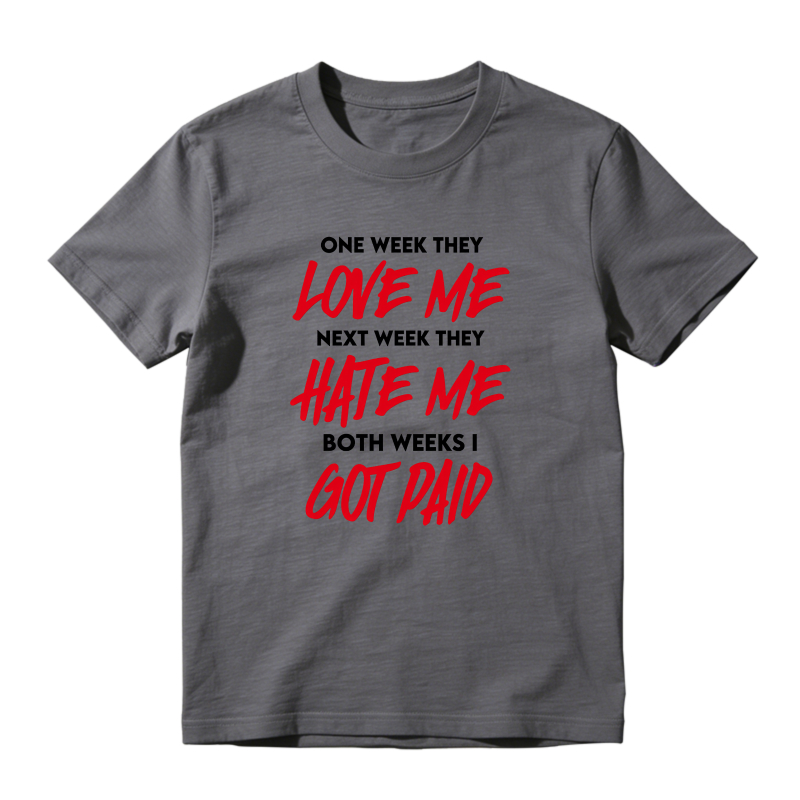 One Week They Love Me Next Week They Hate Me Both Weeks I Got Paid Shirt To Match Air Jordan 13 Chicago Sneaker Match Shirt
