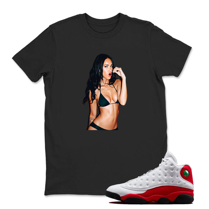 Woman In Bikini Pose Sneaker T Shirt Matching Jordan 13 OG Chicago Red/White